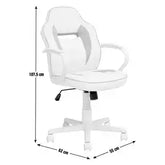 Argos Home Faux Leather Mid Back Gaming Chair - Black