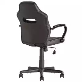 Argos Home Faux Leather Mid Back Gaming Chair - Black