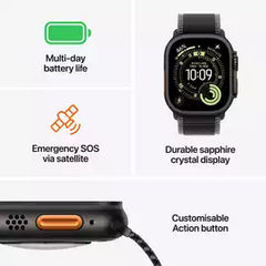 Apple Watch Ultra 3 GPS+Cell 49mm Black Alpine Loop - M