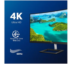 PHILIPS 328E1CA 4K Ultra HD 31.5" Curved LED Monitor - Black