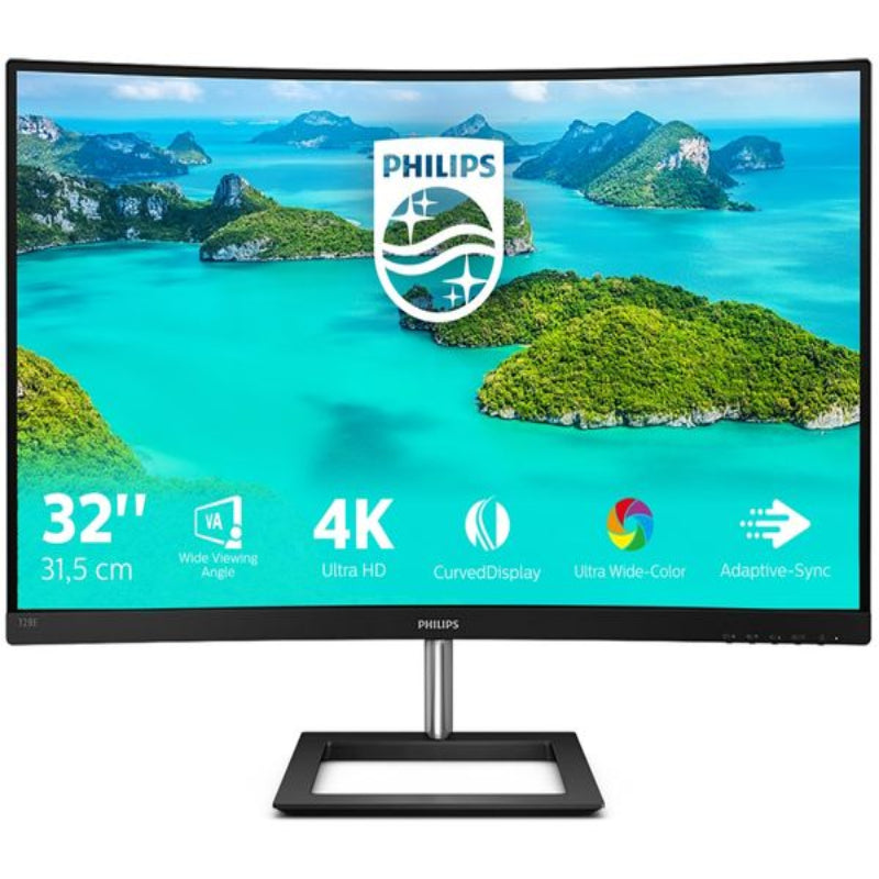 PHILIPS 328E1CA 4K Ultra HD 31.5" Curved LED Monitor - Black