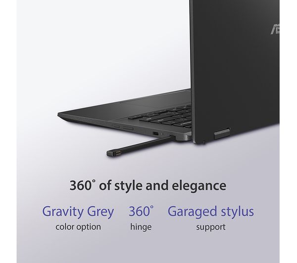 ASUS CM14 Flip 14" 2 in 1 Chromebook - MediaTek Kompanio 520, 128 GB eMMC, Grey