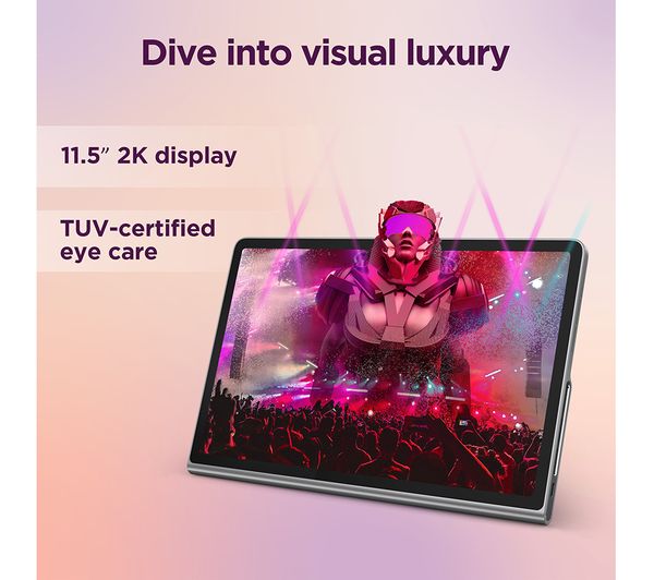 LENOVO Tab Plus 11.5" Tablet with Sleeve - 128 GB, Luna Grey