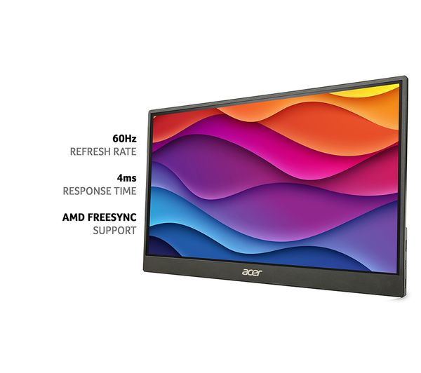 ACER PM161QB1 Full HD 15.6" IPS LCD Portable Monitor - Black