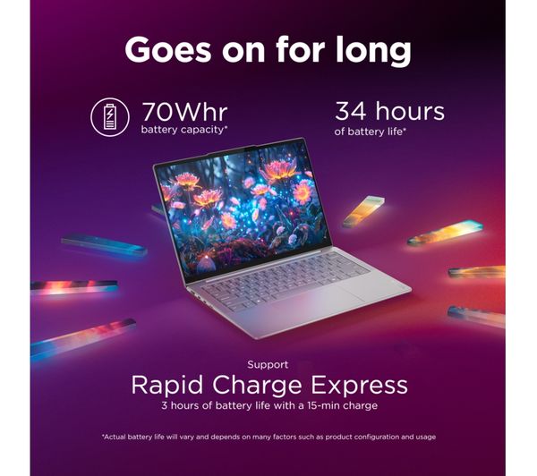 LENOVO Yoga Slim 7 Aura Edition 14" Laptop, Copilot+ PC - Intel® Core™ Ultra 5, 512 GB SSD, Grey