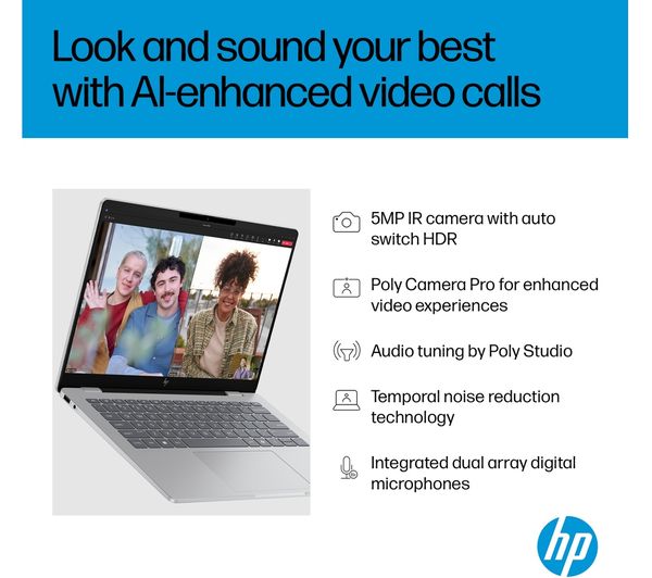 HP OmniBook 7 AI 14" Laptop - Intel® Core™ Ultra 7, 1 TB SSD, Silver