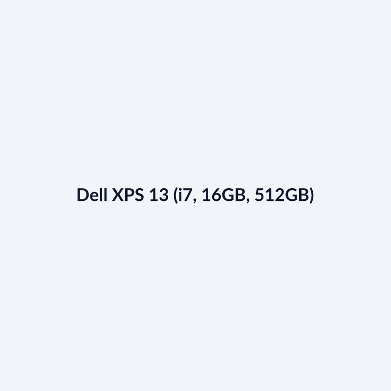 Dell XPS 13 (i7, 16GB, 512GB)